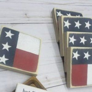 5 flag coffee table decor blocks